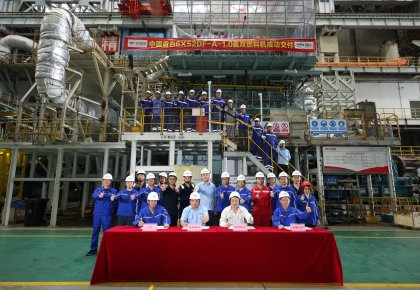 J9国际集团总包打造氨燃料供给平台级工程 护航中国首台6X52DF-A-1.0氨双燃料机交验